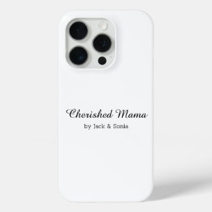 Funda Para iPhone 15 Pro Personalizado Querida Mamá, Nombre De Los Niños, M