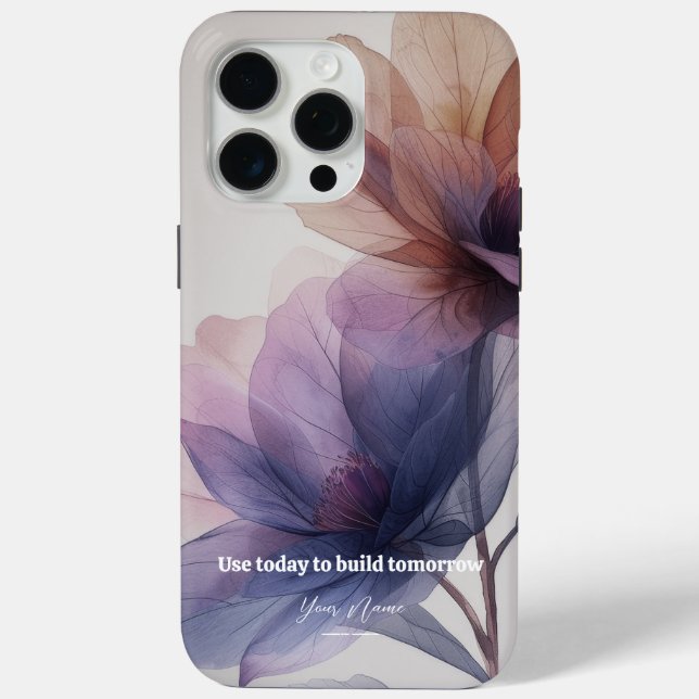 Funda De Case-Mate Para iPhone Personalizado Radiant Petals iPhone 15 Pro Max Cas (Reverso )