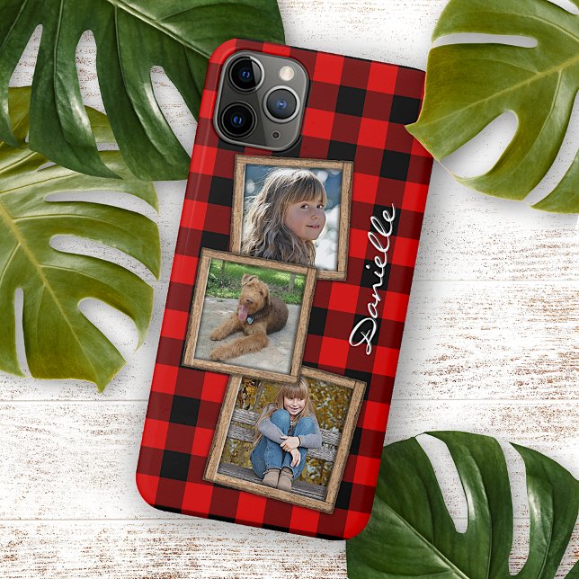 Funda De Case-Mate Para iPhone Personalizado Red Black Buffalo Lumberjack Check P (Subido por el creador)