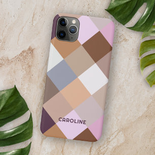 Funda Para iPhone 11 Pro Max Personalizado Rosa Mauve Violeta Rosa Mosaico