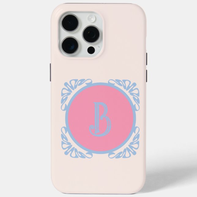 Funda De Case-Mate Para iPhone Personalizado rosa y azul  (Reverso )
