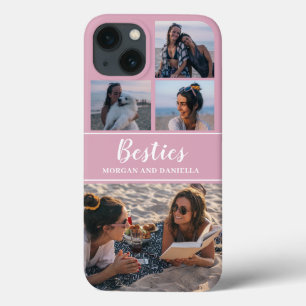 Funda Para iPhone 13 Personalizado Rubor Pink Best Friends Collage de f