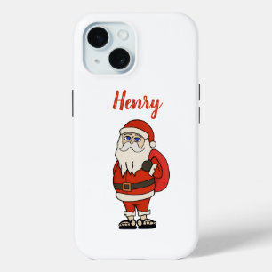 Funda Para iPhone 15 Personalizado Santa Claus Navidades Flip Flops