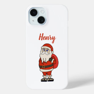 Funda Para iPhone 15 Personalizado Santa Claus Navidades Flip Flops