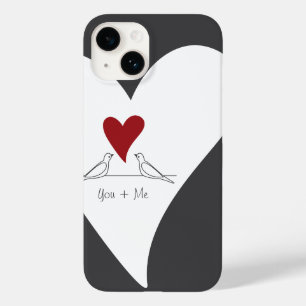 Funda Para iPhone 14 De Case-Mate Personalizado Sencillo Amor Moderno Aves Corazón R