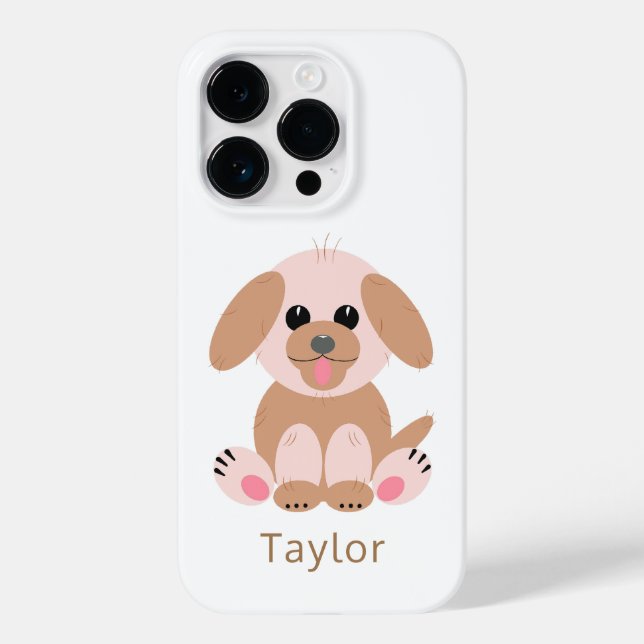 Funda De Case-Mate Para iPhone Personalizado simple de cachorros Pastel Personali (Reverso )