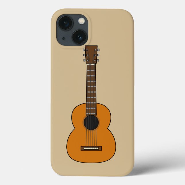 Funda De Case-Mate Para iPhone Personalizado simple de guitarra acústica (Reverso)