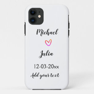 Funda Para iPhone 11 personalizado simple minimal añade tu nombre rojo 