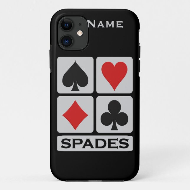 Funda De Case-Mate Para iPhone Personalizado Spades Player iPhone 5 Funda-Mate (Reverso)