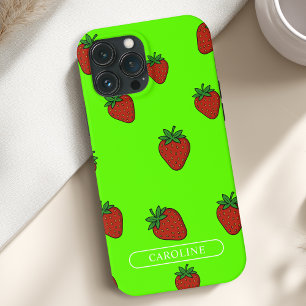 Funda Para iPhone 13 Pro Max Personalizado Strawberry Green