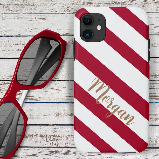 Funda De Case-Mate Para iPhone Personalizado tachado diagonal rojo y blanco (Subido por el creador)