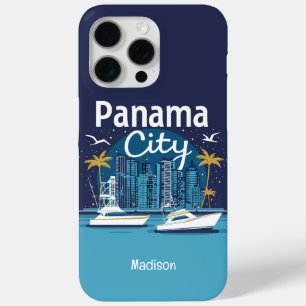Funda Para iPhone 15 Pro Max Personalizado Texto Ciudad de Panamá