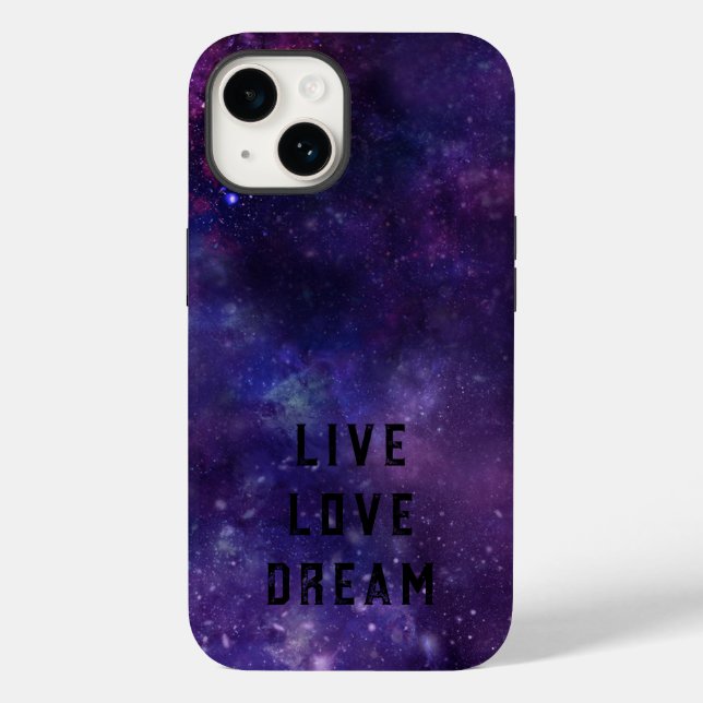 Funda De Case-Mate Para iPhone Personalizado Texto Galaxia Nebula Tema Espacial (Reverso )