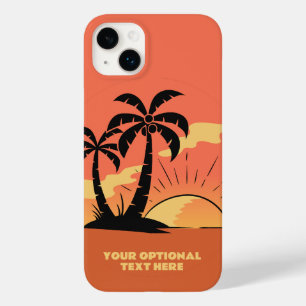 Funda Para iPhone 14 Plus De Case-Mate Personalizado Texto Isla tropical Atardecer