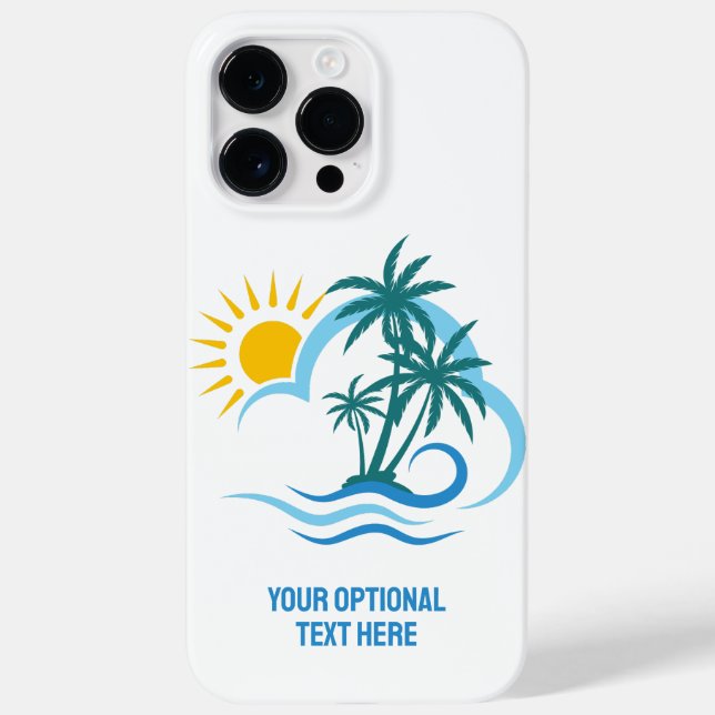 Funda De Case-Mate Para iPhone Personalizado Texto Islas Tropicales (Reverso)