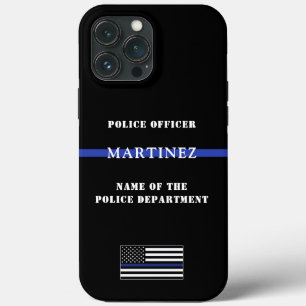 Funda Para iPhone 13 Pro Max Personalizado Thin Blue Line: Oficial de policía B