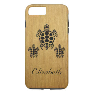 title_seo2 Personalizado Tribal Sea Turtle Faux Wood