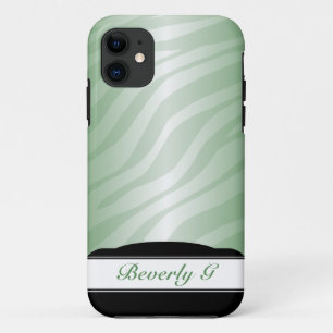 Funda Para iPhone 11 Personalizado Zebra Print Green Fusion para iPhone