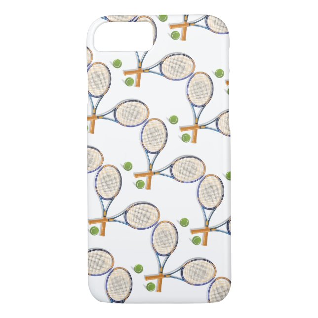 Funda De Case-Mate Para iPhone Personalizados de raquetas de tenis y pelotas (Reverso)