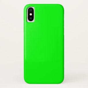 Funda Para iPhone X Personalizar de decoración de neón verde fluo si l