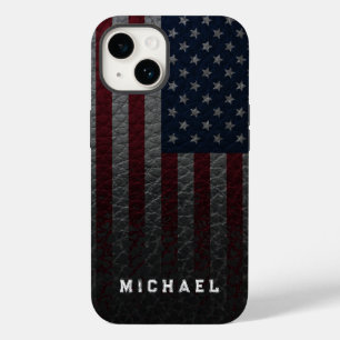 Funda Para iPhone 14 De Case-Mate Personalizar el fondo de cuero falso de la bandera