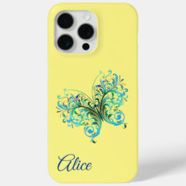 Funda Para iPhone 15 Pro Max Personalizar mariposa azul