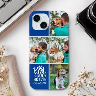Funda Para iPhone 15 Personalized Best Dog Dad – Collage 4-Photos