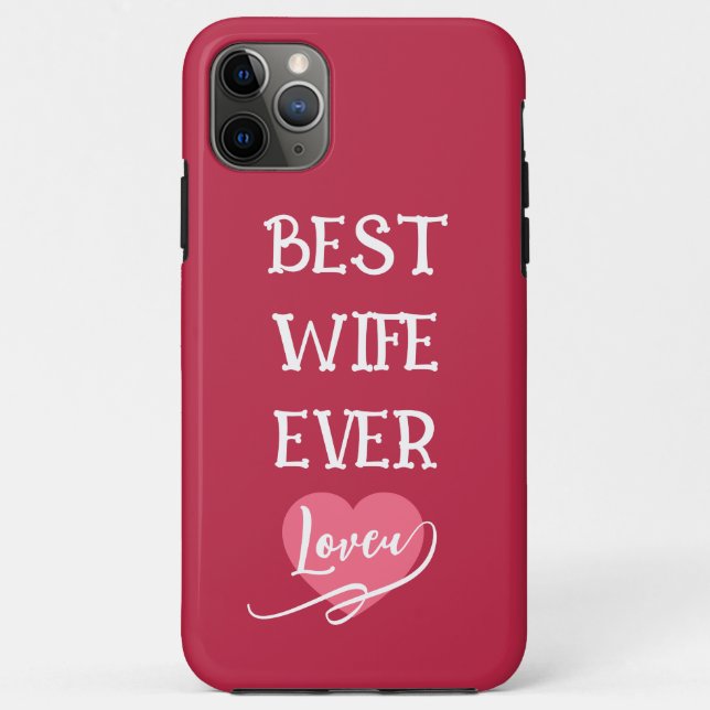Funda De Case-Mate Para iPhone Personalized best wife ever pink &white (Reverso)
