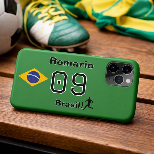 Funda De Case-Mate Para iPhone Personalized Brasil Soccer Legend Jersey Number (Subido por el creador)
