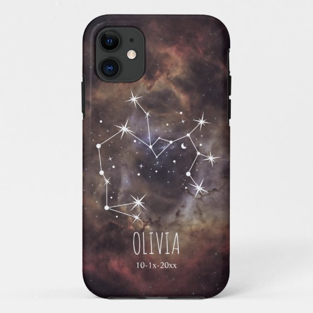 Funda De Case-Mate Para iPhone Personalized Cosmic Nebula Constellation Galaxy  (Reverso)