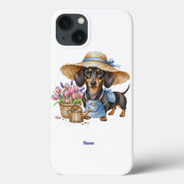 Funda Para iPhone 13 Personalized Dachshund Garden Phone & Tablet Case 