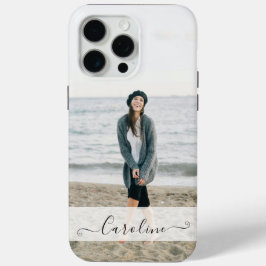 Funda Para iPhone 15 Pro Max Personalized Elegant Modern Photo and Name