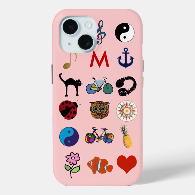 Funda De Case-Mate Para iPhone personalized feminine cute pattern_girly (Reverso )