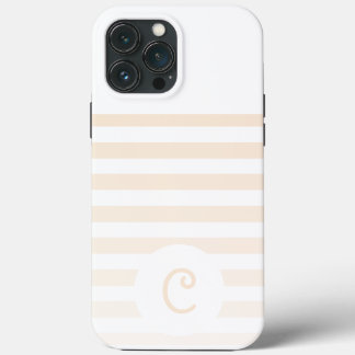 Funda Para iPhone 13 Pro Max Personalized Monogram Minimal Striped Modern Desig