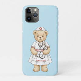 Funda Para iPhone 11 Pro Personalized Nurse Teddy Bear Custom Name Nursing 