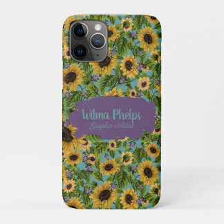 Funda Para iPhone 11 Pro Personalized "Sunflower Rapture"