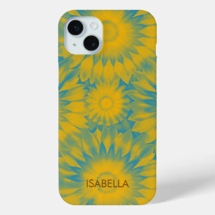 Funda Para iPhone 15 Mini Personalized Vibrant Sunflower Tie-Dye Art