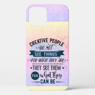 Funda Para iPhone 12 Personas creativas citan arte de palabras