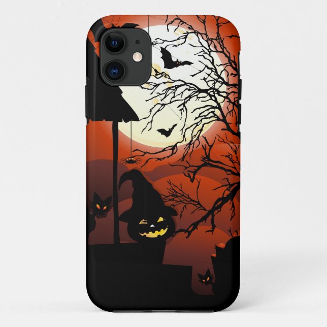 Funda De Case-Mate Para iPhone Pesadilla sangrienta del claro de luna de (Reverso)