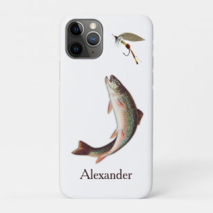 Funda Para iPhone 11 Pro Pesca con mosca de trucha Mosca Diseño de acuarela