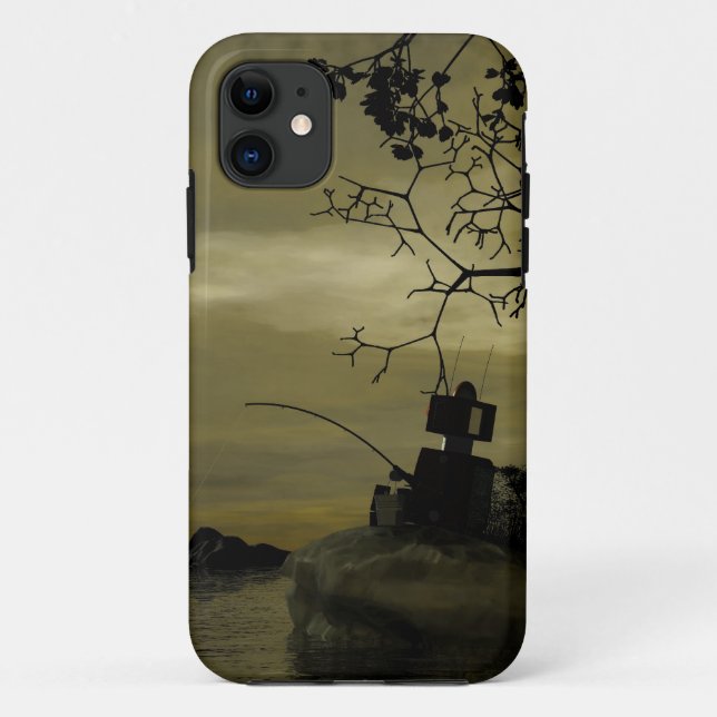 Funda De Case-Mate Para iPhone Pesca de robots (Reverso)