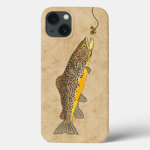 Funda Para iPhone 13 Pesca de trucha marrón