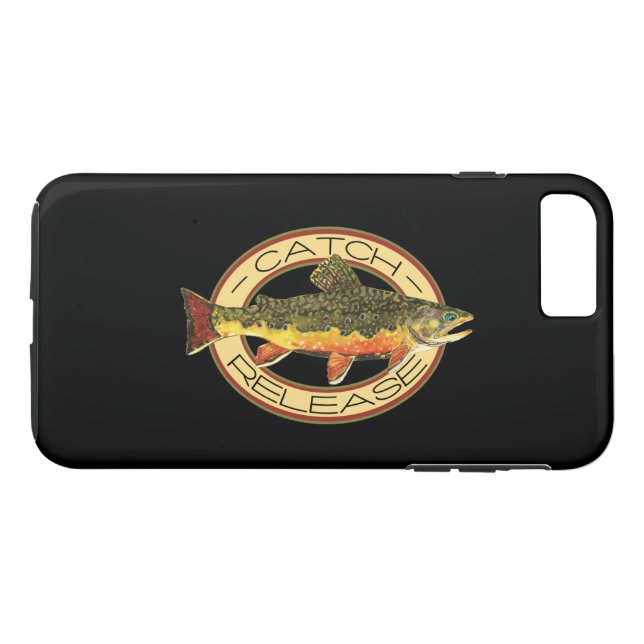 Funda De Case-Mate Para iPhone Pesca de trucha rota C y R (Reverso (horizontal))
