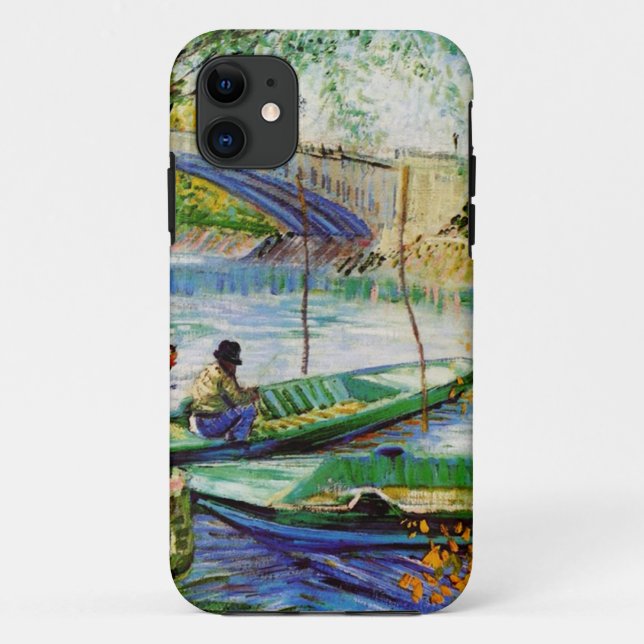 Funda De Case-Mate Para iPhone Pesca en primavera, Vincent van Gogh. Hermosa fis (Reverso)