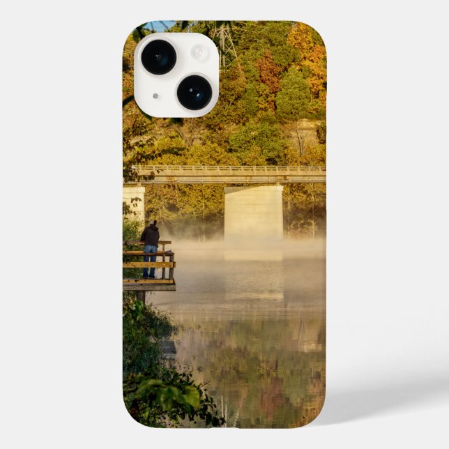 Funda De Case-Mate Para iPhone Pesca otoñal de Lake Springfield (Reverso )