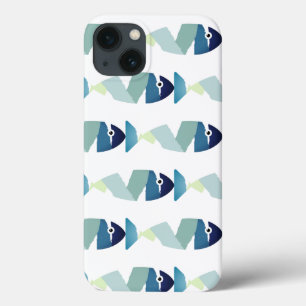 Funda Para iPhone 13 Pescado azul de baño abstracto