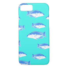 Funda Para iPhone 8/7 Pescado azul en turquesa