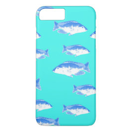 Funda Para iPhone 8 Plus/7 Plus Pescado azul en turquesa