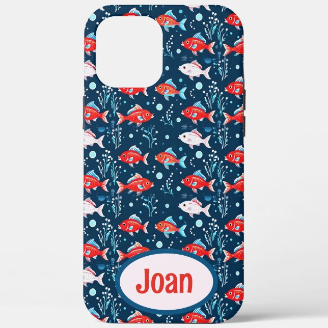 Funda De Case-Mate Para iPhone Pescado blanco y rojo curado (Reverso )