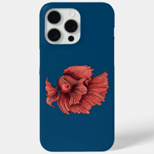 Funda Para iPhone 15 Pro Max Pescado combativo de Coral Siamese